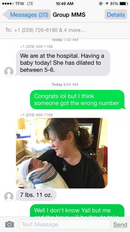 Sms Pour Prévenir Changement De Numéro La maman envoie un SMS au mauvais numéro pour annoncer la naissance de