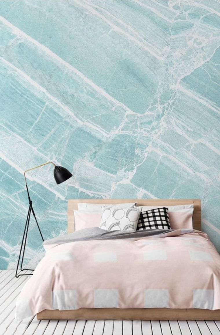 deco-mur-effet-pierre-chambre-a-coucher-couleur-bleu - Cuisine & Santé deco-mur-effet-pierre-chambre-a-coucher-couleur-bleu - Cuisine & Santé