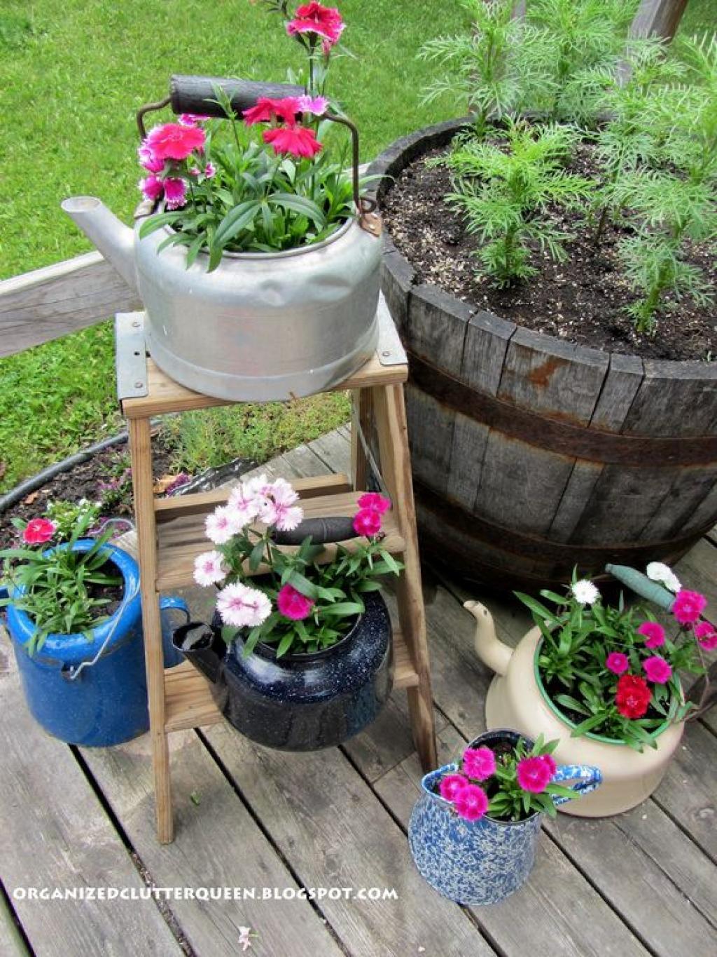 Décorer son jardin avec des accessoires de cuisine...beaucoup de style !