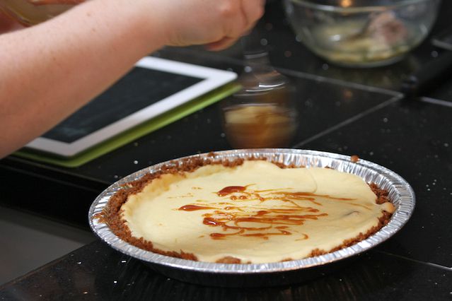 Tarte aux pommes fromage et caramel