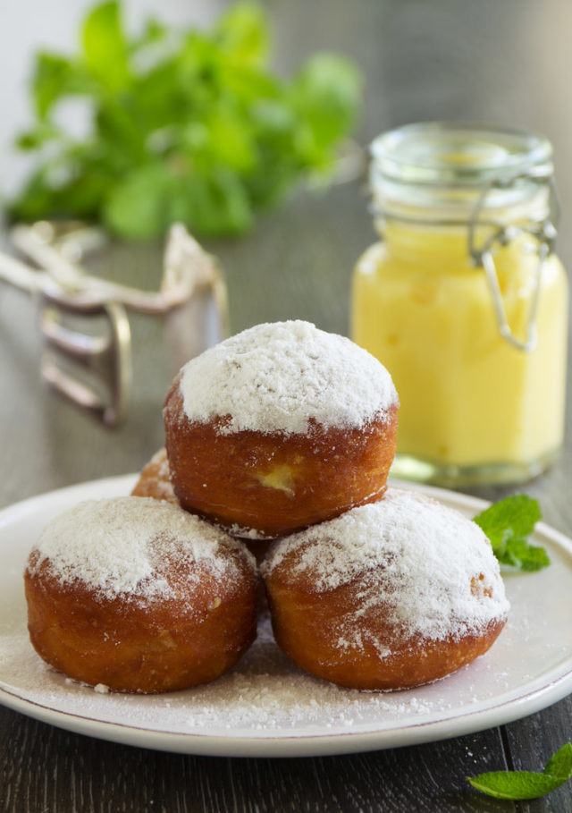 Donuts et beignets aux lemon curd