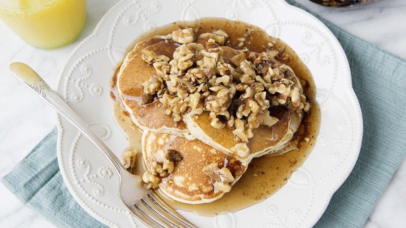 Pancakes à la Sauce d’Erable aux Noix