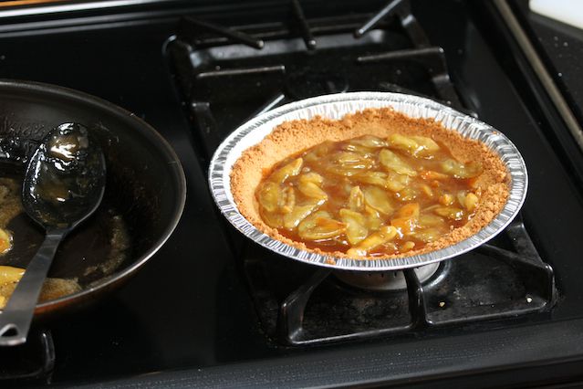 Tarte aux pommes fromage et caramel