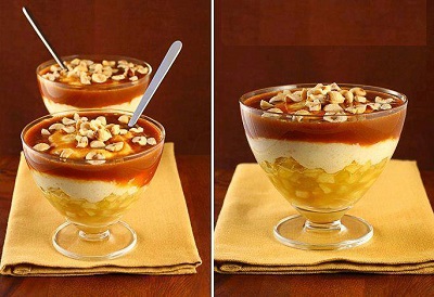 Parfait pomme noisette caramel