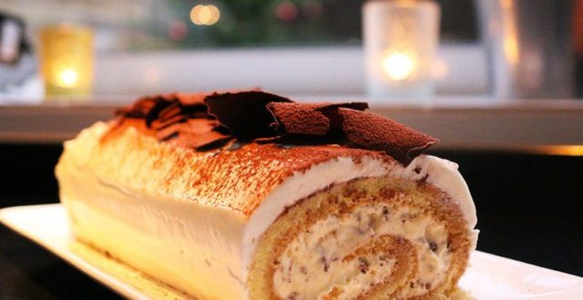 Bûche tiramisu de Noël