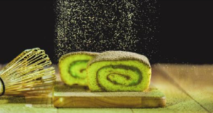 Gâteau matcha roulé